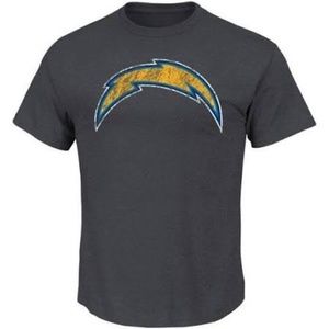 Los Angeles Chargers Distressed Logo Tee